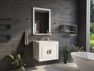 Подвесная тумба под раковину Misty Галвер 60см белый